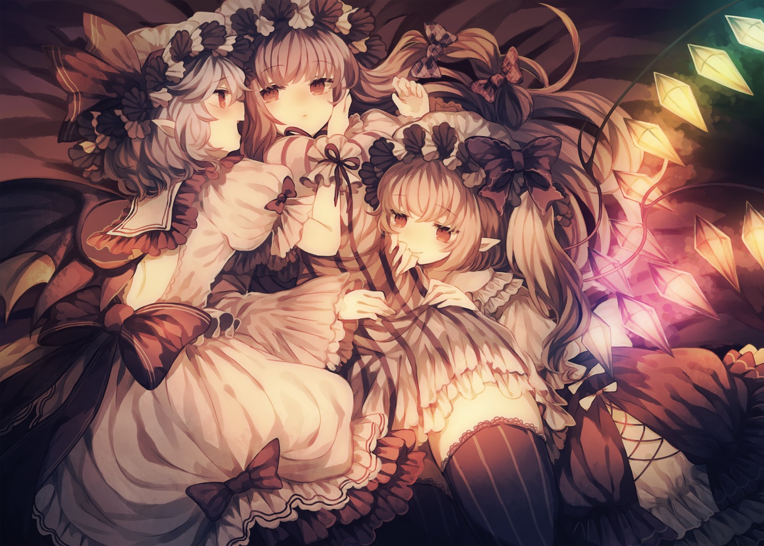 yande.re 425356 sample dress flandre_scarlet patchouli_knowledge pointy_ears rem.jpg