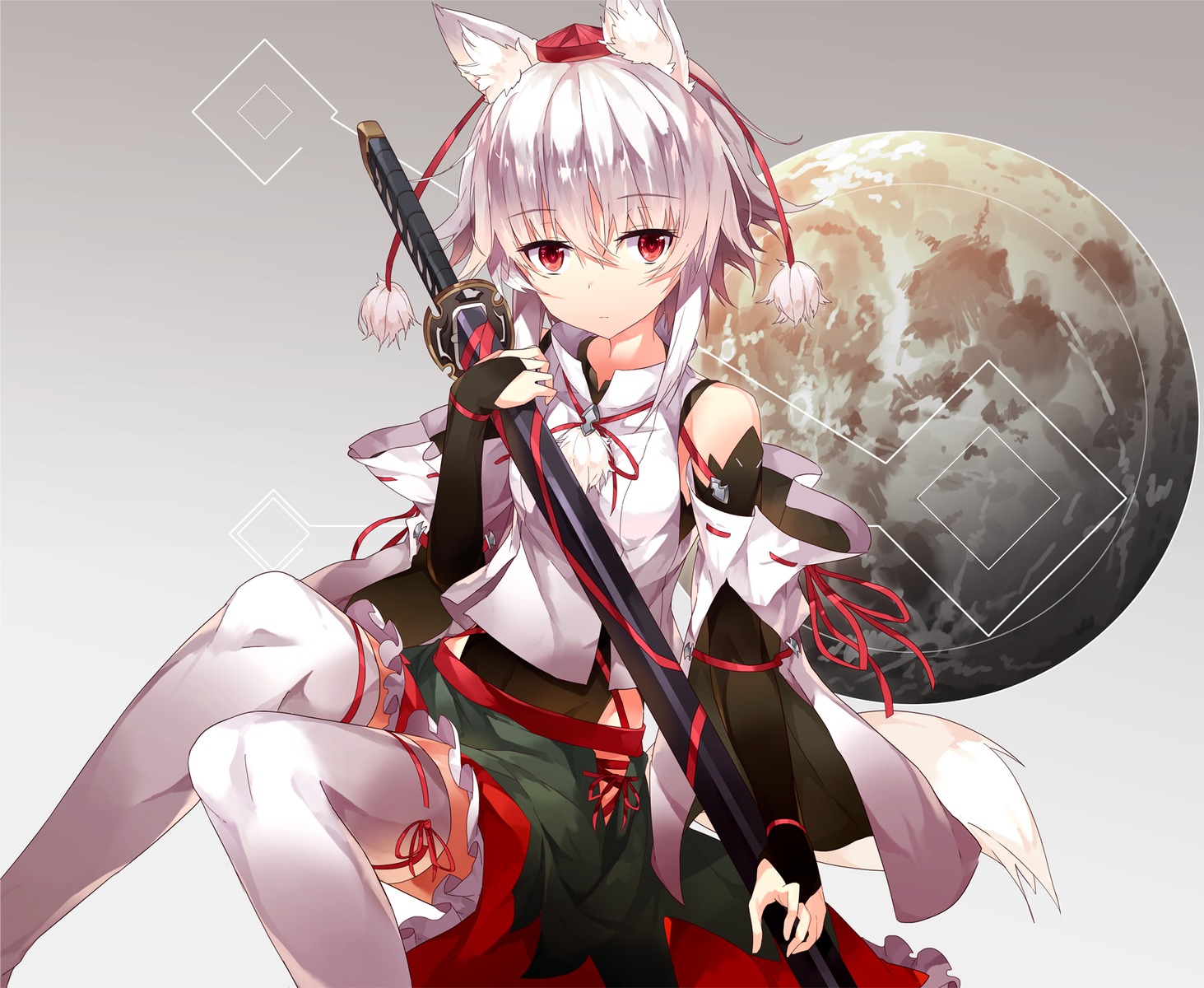 yande.re 425492 sample animal_ears hide448 inubashiri_momiji sword tail thighhig.jpg